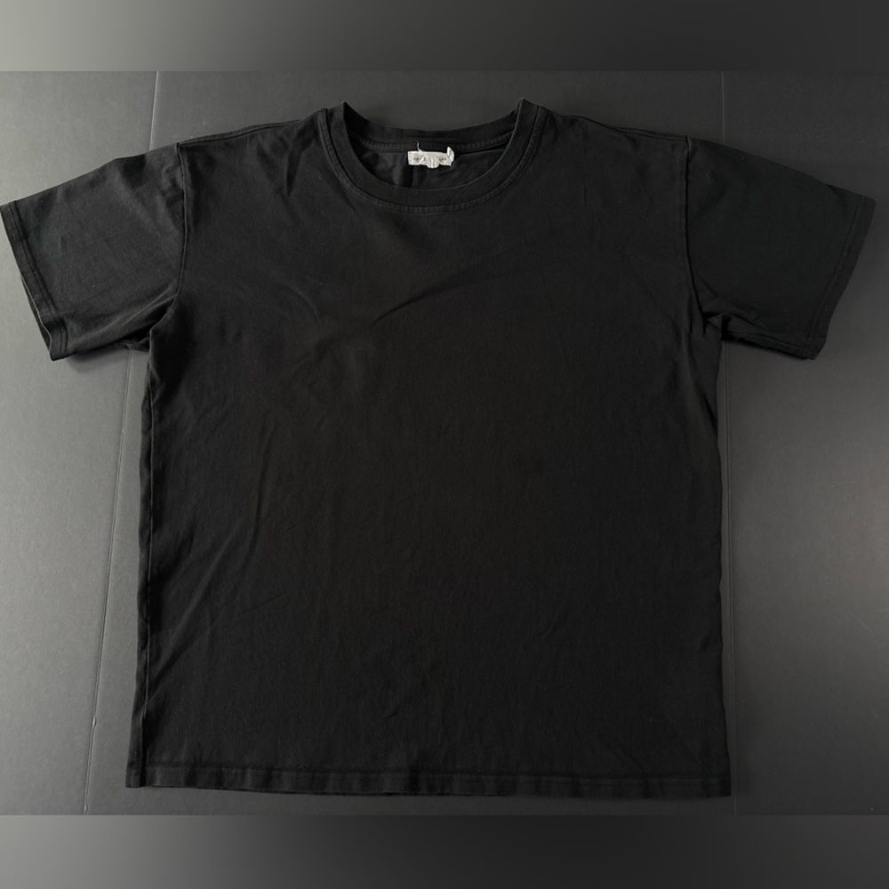 GOOD AMERICAN Oversized Boyfriend Tee – Size 1/2 – Black – 100% Cotton